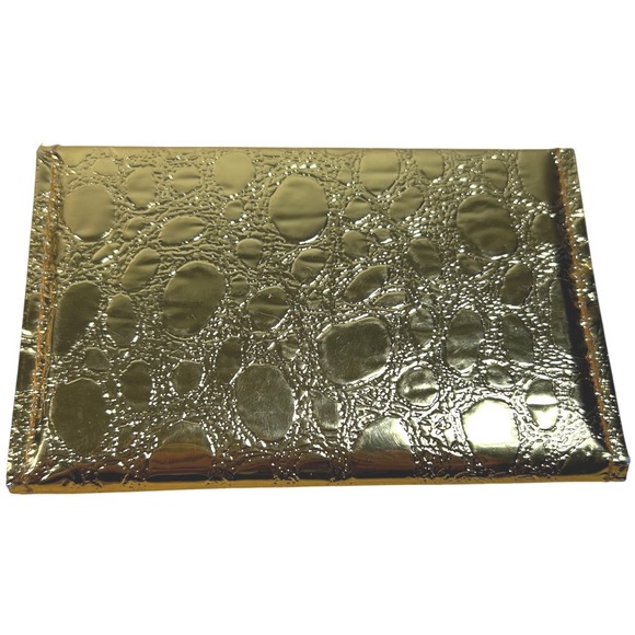 Gold Faux Croc Clutch Style Sewing Kit Manicure Tools Travel Set Vintage - Picture 4 of 7